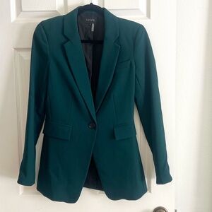 1.STATE Stretch Crepe One-Button Blazer
